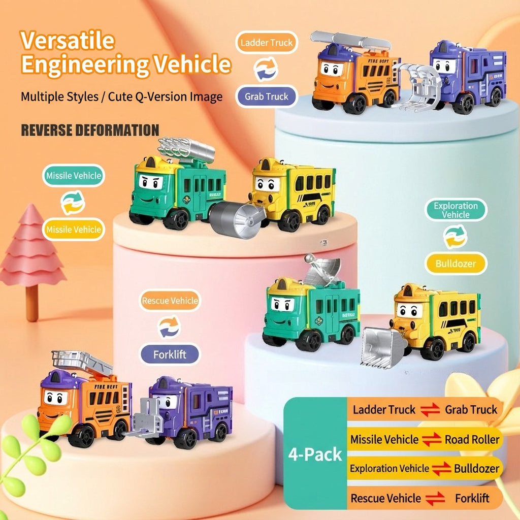 2-in-1 Pullback Car Set
