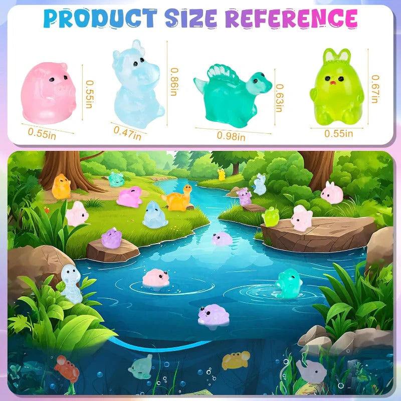 Glow-in-the-Dark Mini Animal Figures