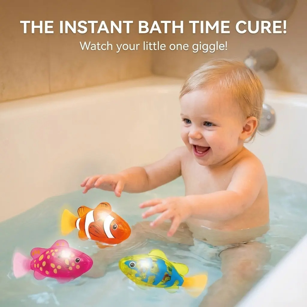 Interactive LED Robotic Fish Toy for Pets