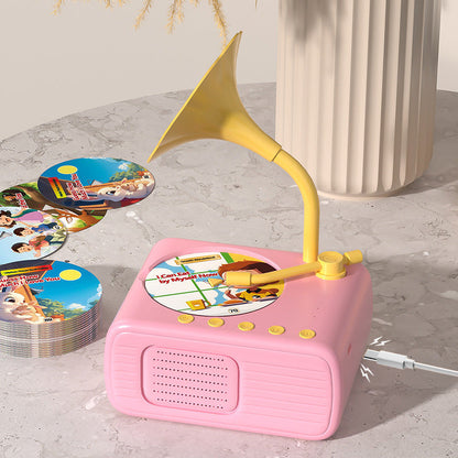🎶Kids Phonograph with 96 Cards💿📻Early Education Phonograph Story Machine