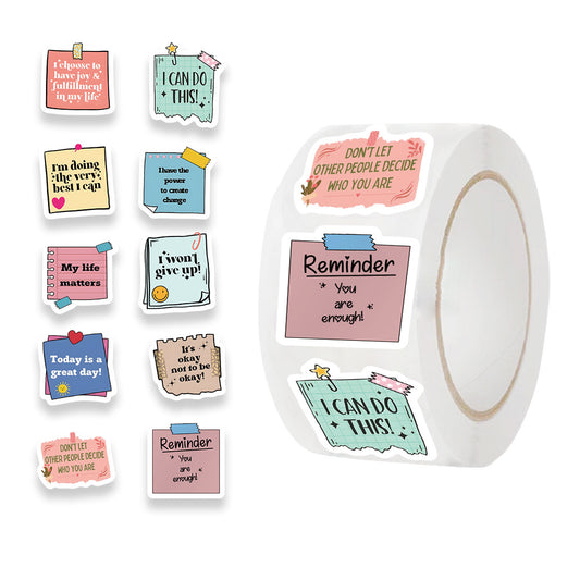 500PCS Motivational Quote Stickers Roll