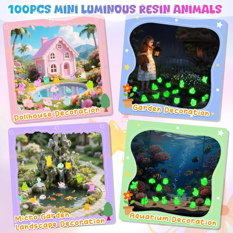 Glow-in-the-Dark Mini Animal Figures