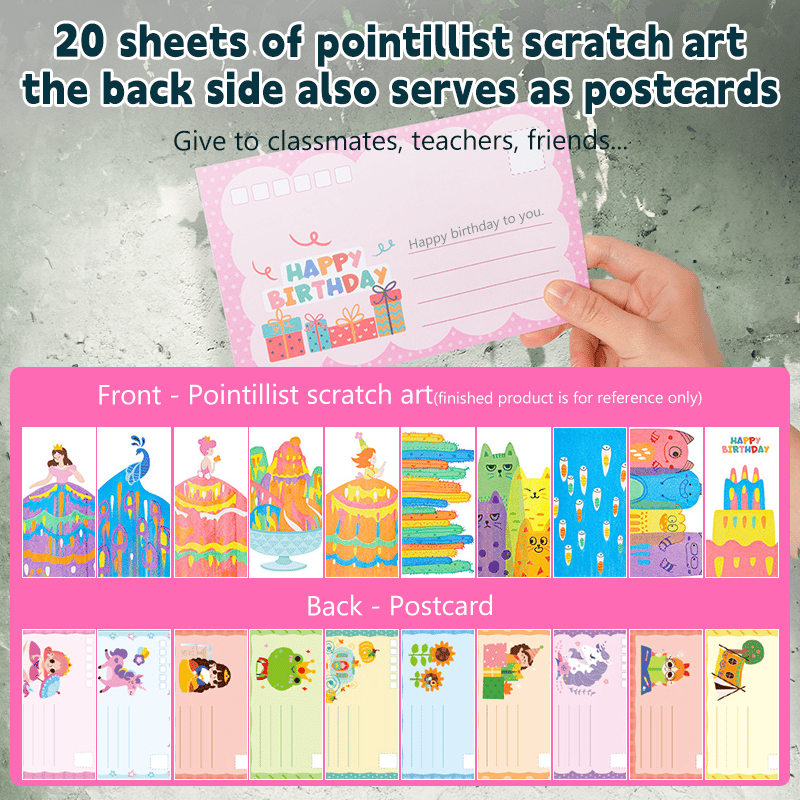 Eptchn Scratch Art Squeegee Painting Kits for Kids