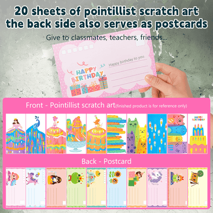 Eptchn Scratch Art Squeegee Painting Kits for Kids