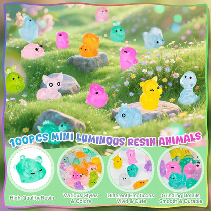 Glow-in-the-Dark Mini Animal Figures