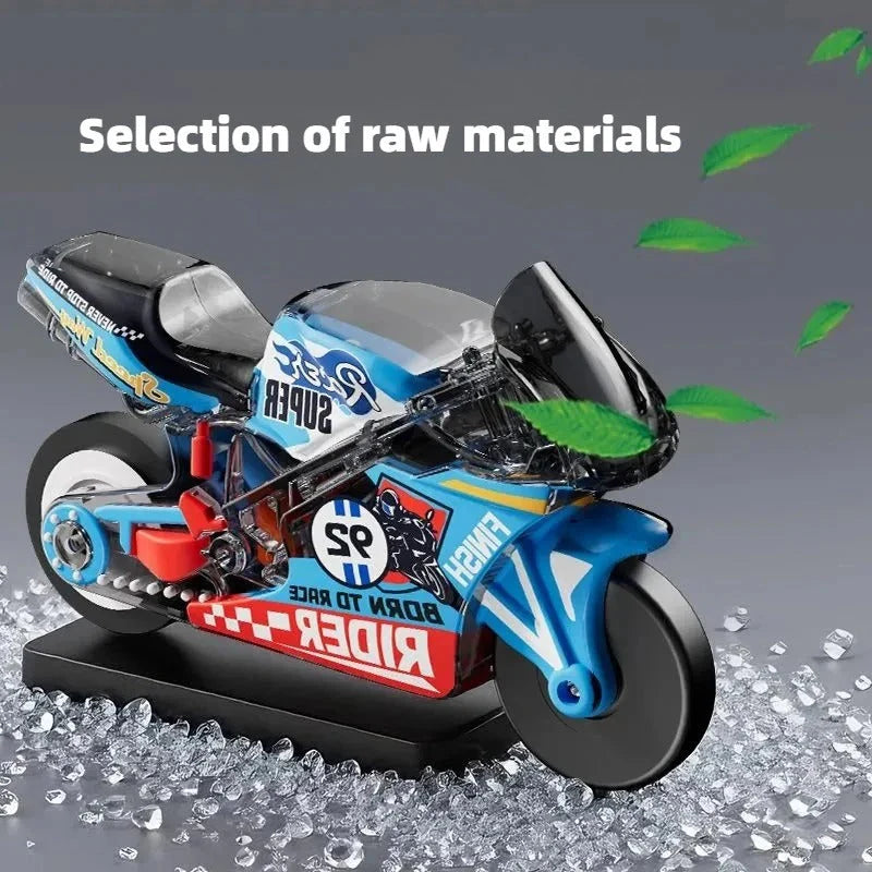 Pull-Back Spark Motorcycle Keychain