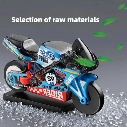 Pull-Back Spark Motorcycle Keychain