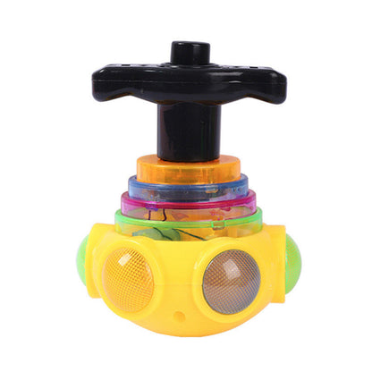 Music Flashing Spinners Toy With Launcher