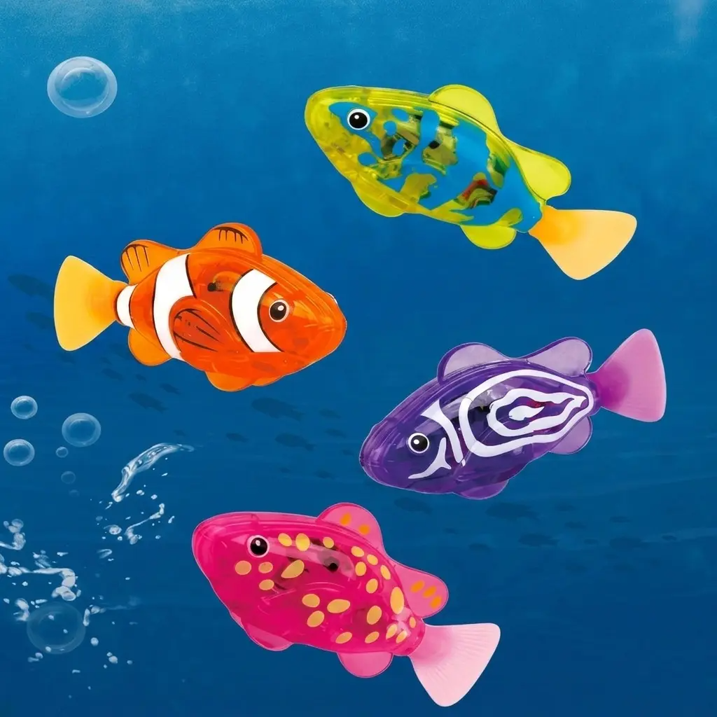 Interactive LED Robotic Fish Toy for Pets