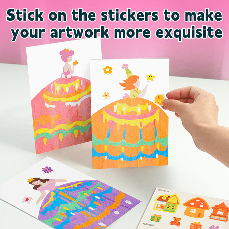 Eptchn Scratch Art Squeegee Painting Kits for Kids