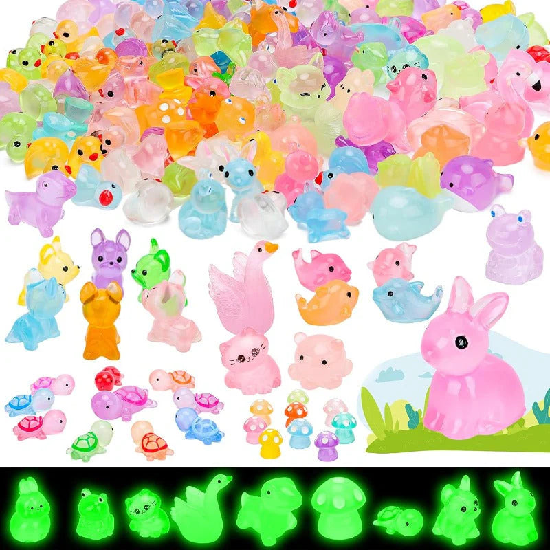 Glow-in-the-Dark Mini Animal Figures