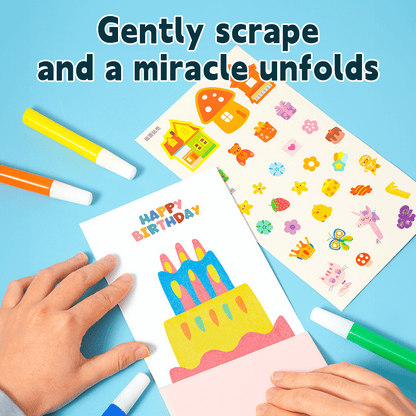 Eptchn Scratch Art Squeegee Painting Kits for Kids