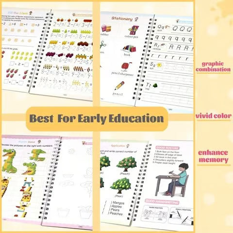 🔥Magical Handwriting Reusable Book (1 Set Of 4 Books)