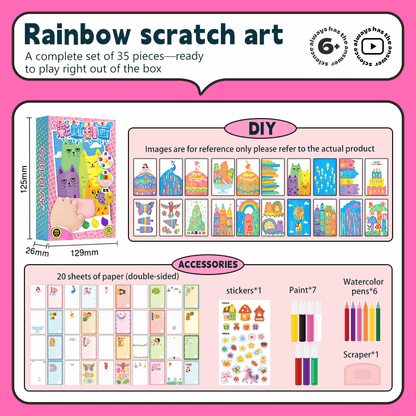 Eptchn Scratch Art Squeegee Painting Kits for Kids
