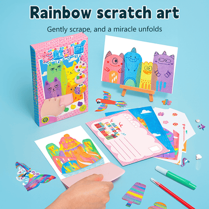 Eptchn Scratch Art Squeegee Painting Kits for Kids