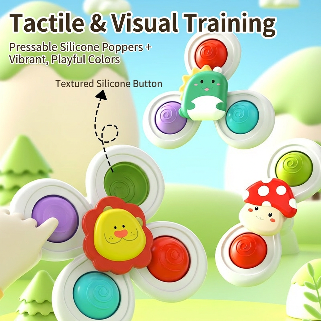 Baby Suction Spinner Toy