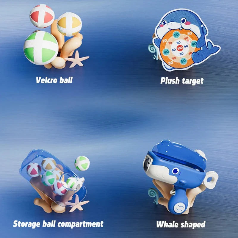 Whale Sticky Ball Gun Target Set