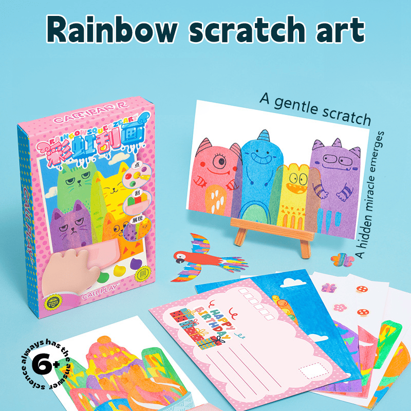 Eptchn Scratch Art Squeegee Painting Kits for Kids