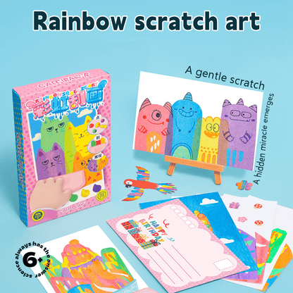 Eptchn Scratch Art Squeegee Painting Kits for Kids