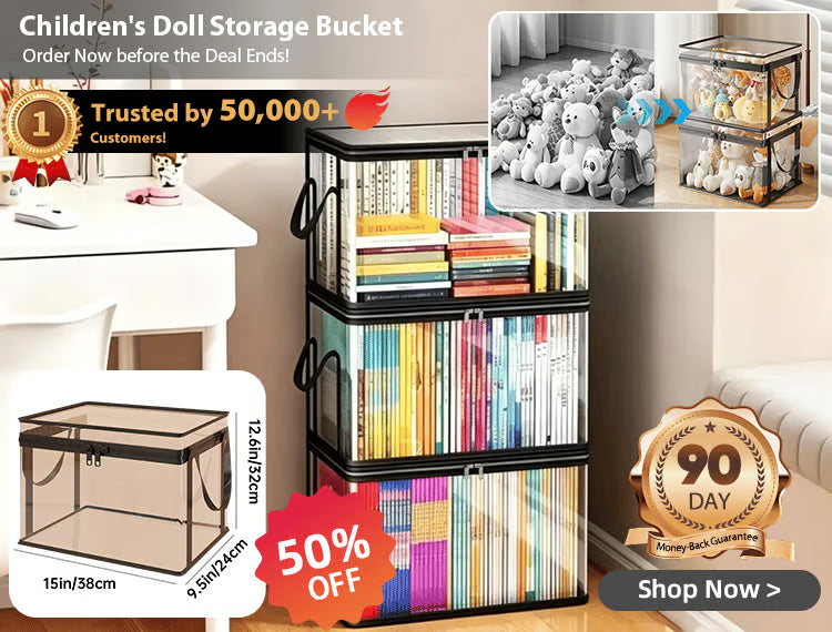 Children's Doll Storage Bucket