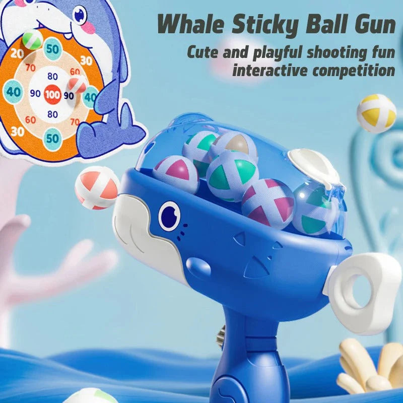 Whale Sticky Ball Gun Target Set
