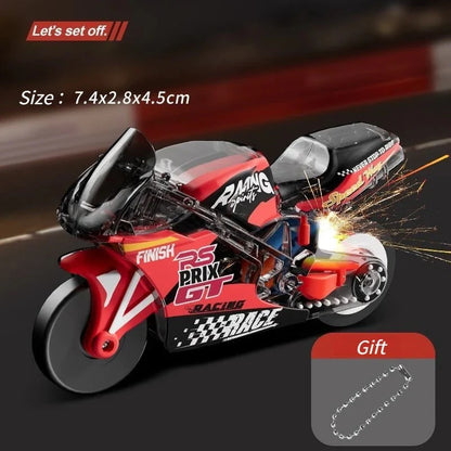 Pull-Back Spark Motorcycle Keychain