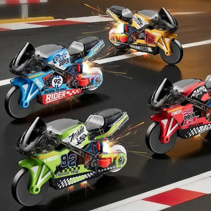 Pull-Back Spark Motorcycle Keychain
