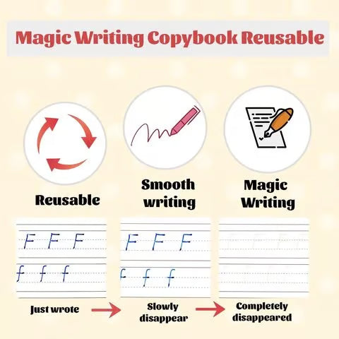🔥Magical Handwriting Reusable Book (1 Set Of 4 Books)