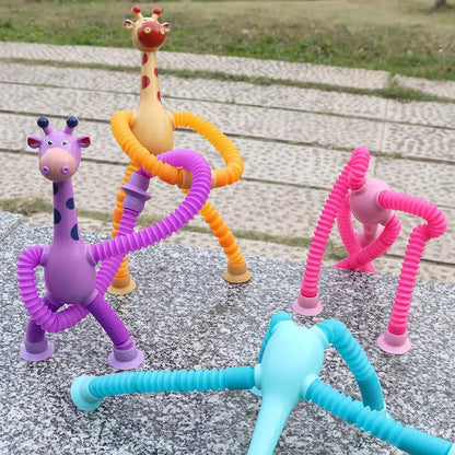 Telescopic Suction Cup Giraffe Toy
